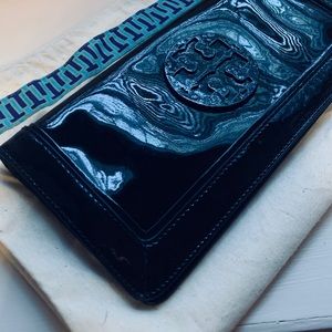 Black Patent Leather Tory Burch Clutch
